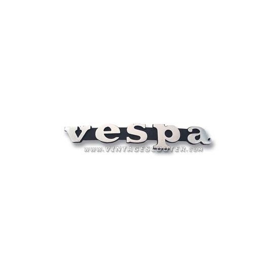 Emblême de tablier Vespa aluminium entraxes 58mm